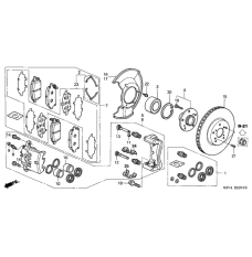 Caliper Set, Front (01463-S3V-A11)