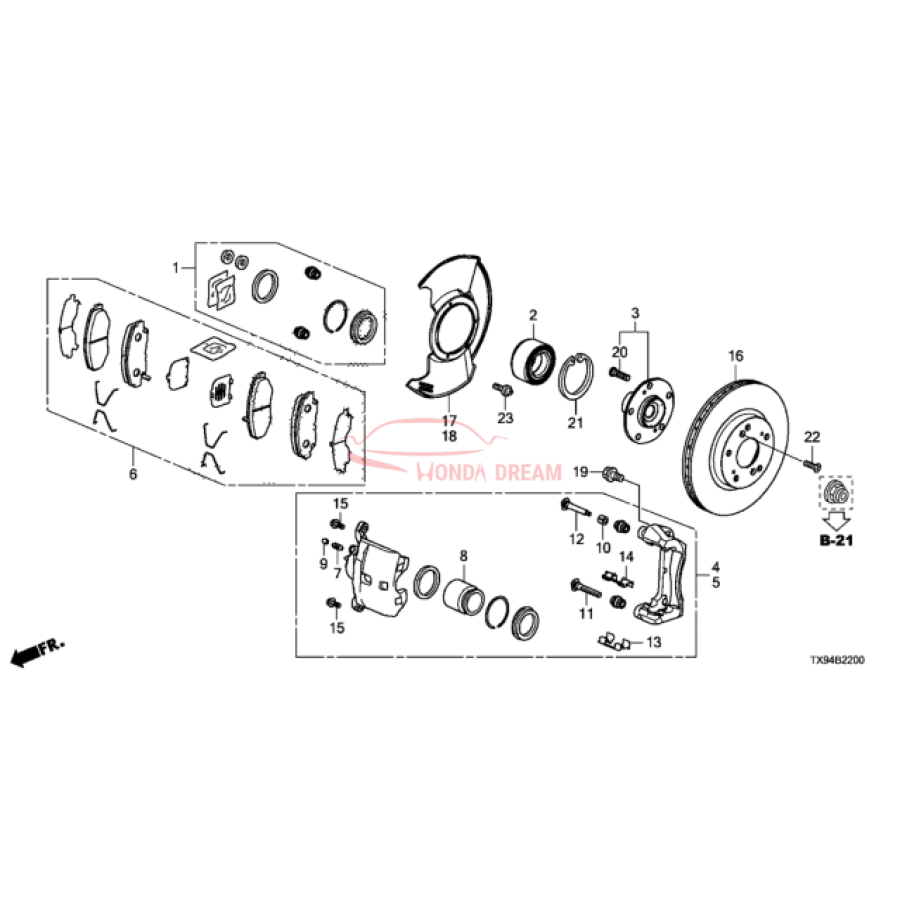 Caliper Set, Front (01463-S9A-A00) - 2