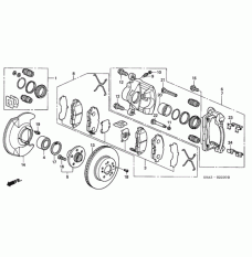 Caliper Set, Front (01463-S9A-A01)