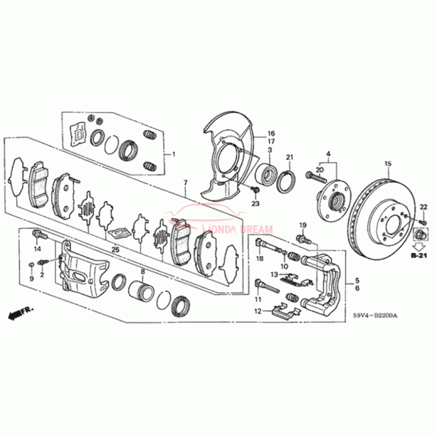 Caliper Set, Front (01463-S9V-A00) - 1