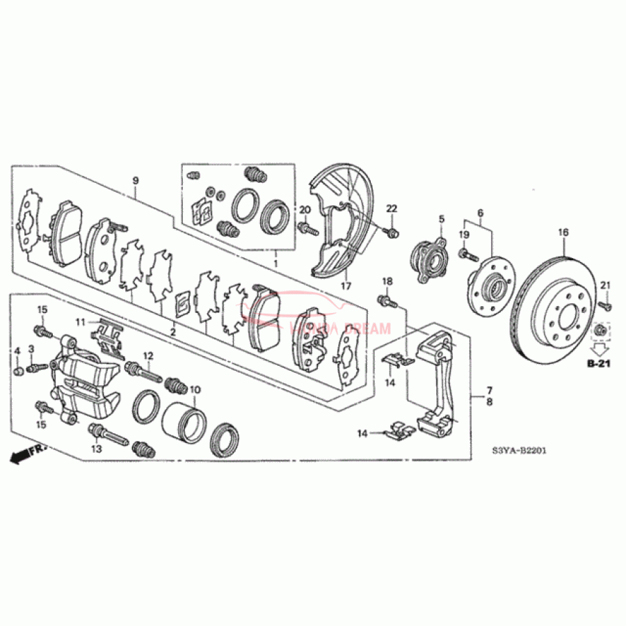 Caliper Set, Front (01463-SAP-010) - 1