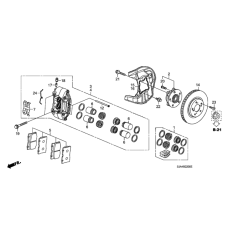 Caliper Set, Front (01463-SJA-010)