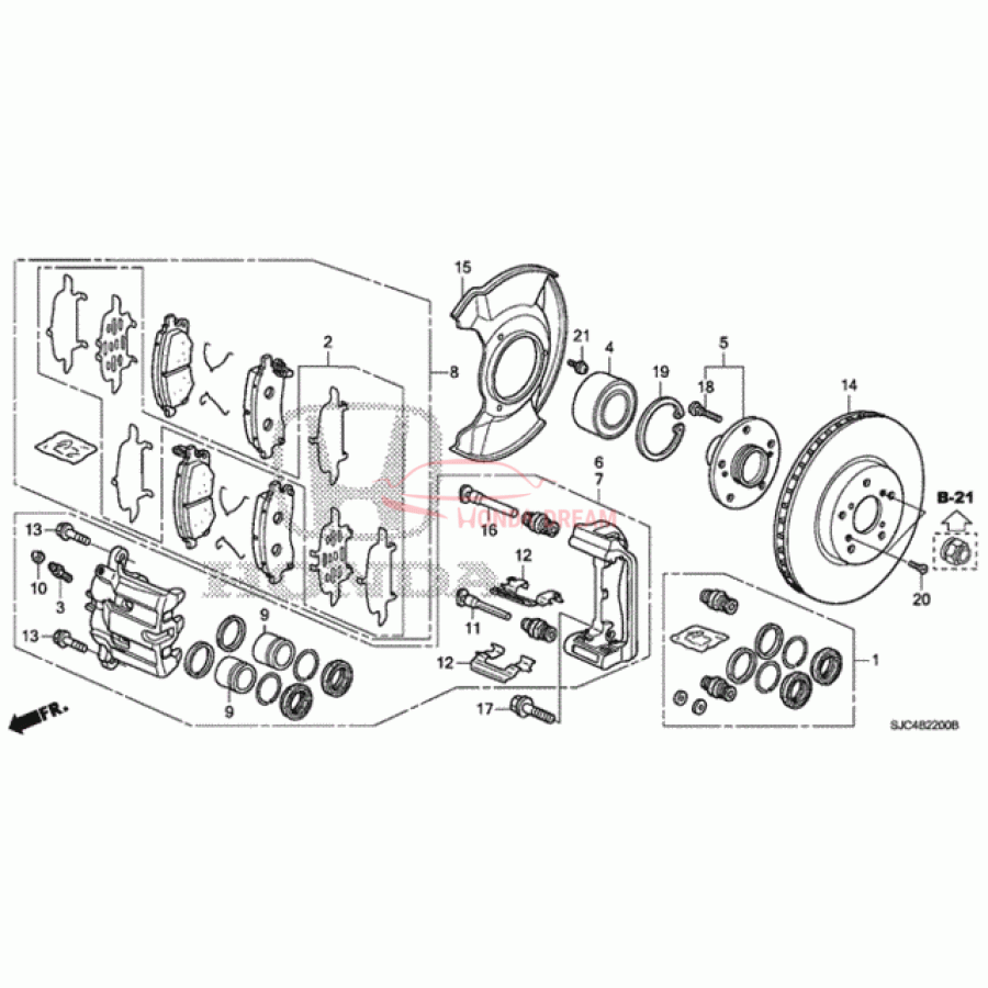 Caliper Set, Front (01463-SJC-A01) - 1