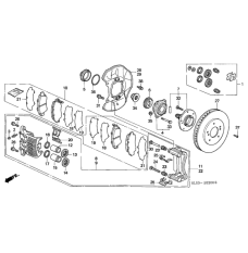 Caliper Set, Front (01463-SL0-J02)