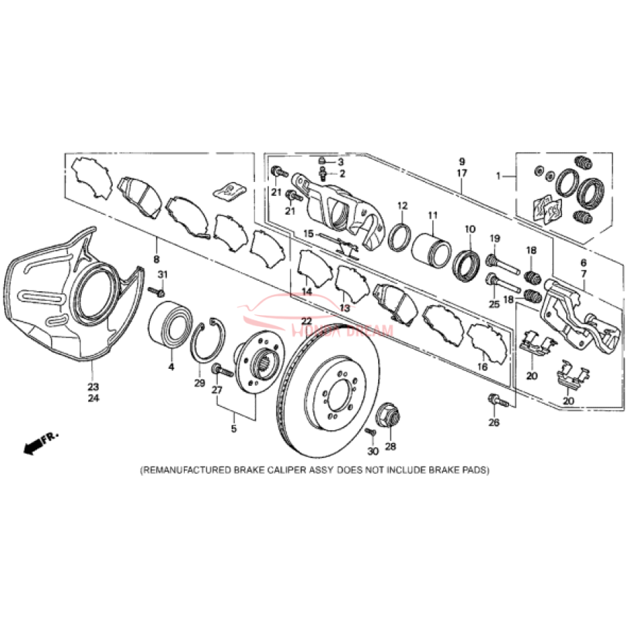 Caliper Set, Front (01463-SP0-000) - 1