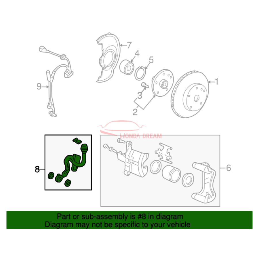 Hose Set, Front Brake Right (01464-S10-010) - 2