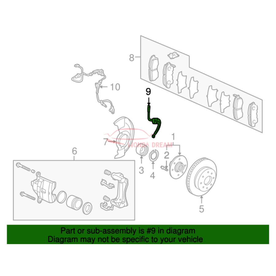 Hose Set, Front Brake Right (01464-SDA-A03) - 2