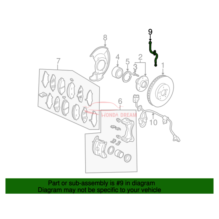 Hose Set, Front Brake (01464-SHJ-A00) - 2