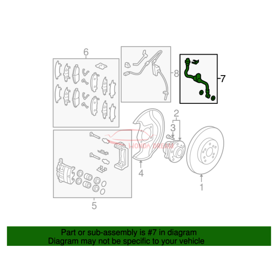 Hose Set, Front Brake (01464-STX-A01) - 3