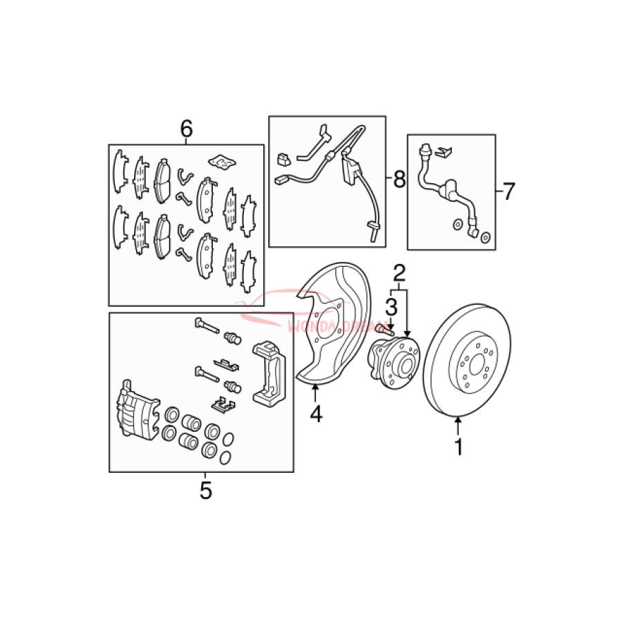 Hose Set, Front Brake (01464-STX-A01) - 2