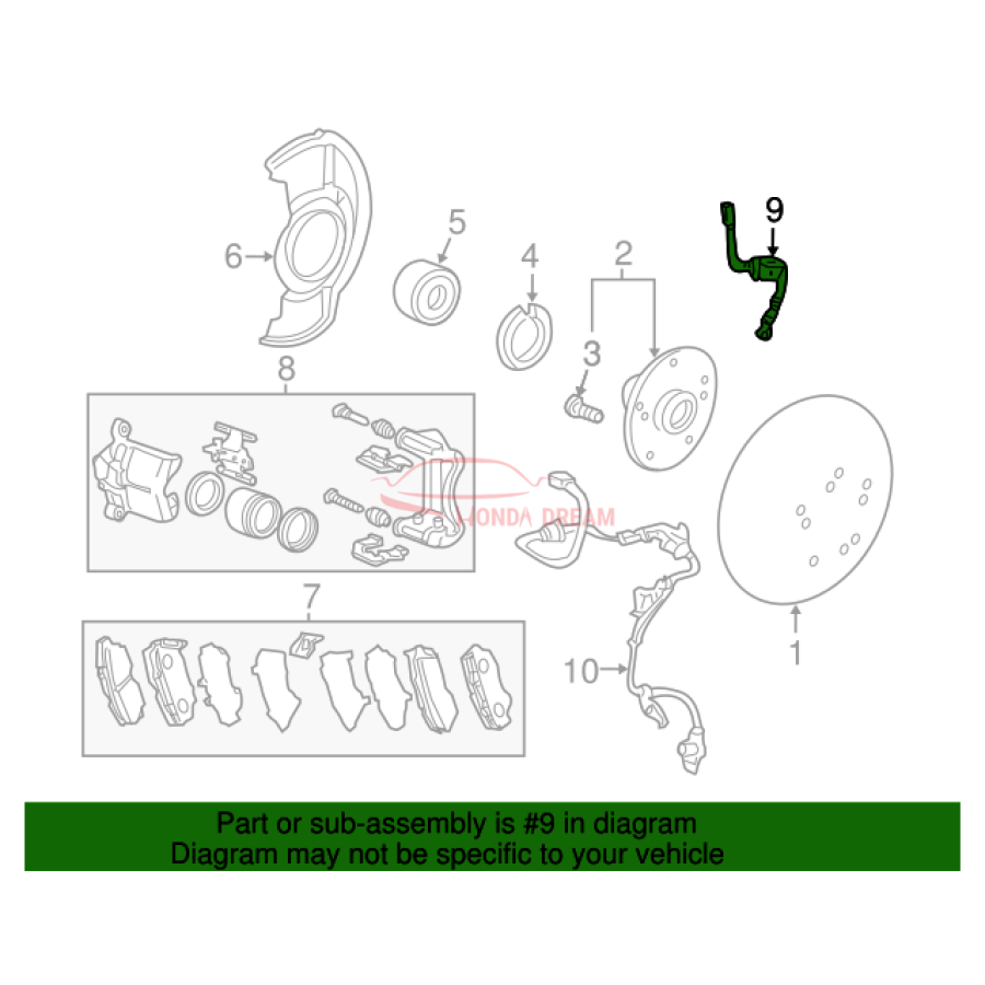 Hose Set, Front Brake Right (01464-T2A-A02) - 2