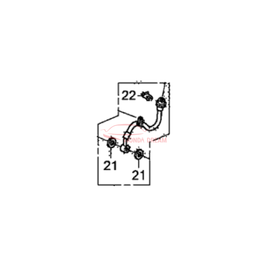 Hose Set, Front Brake Right (01464-TK8-A00) - 1