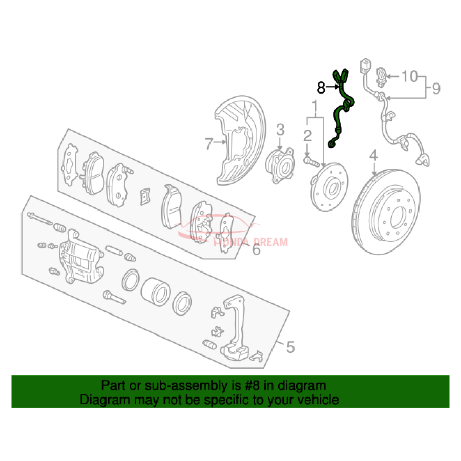 Hose Set, Front Brake Left (01465-S3Y-000) - 2