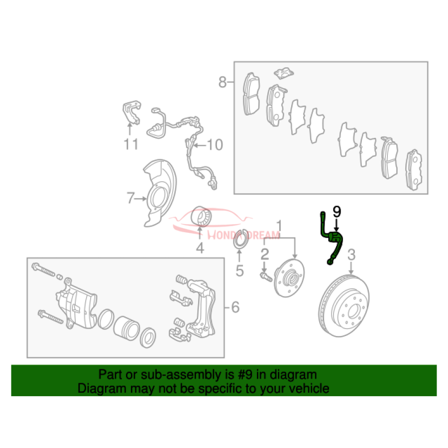 Hose Set, Front Brake Left (01465-S84-A01) - 2