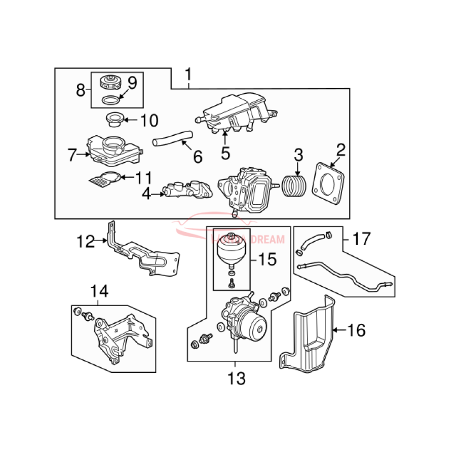 Hose Set, Front Brake Left (01465-SNA-A00) - 3