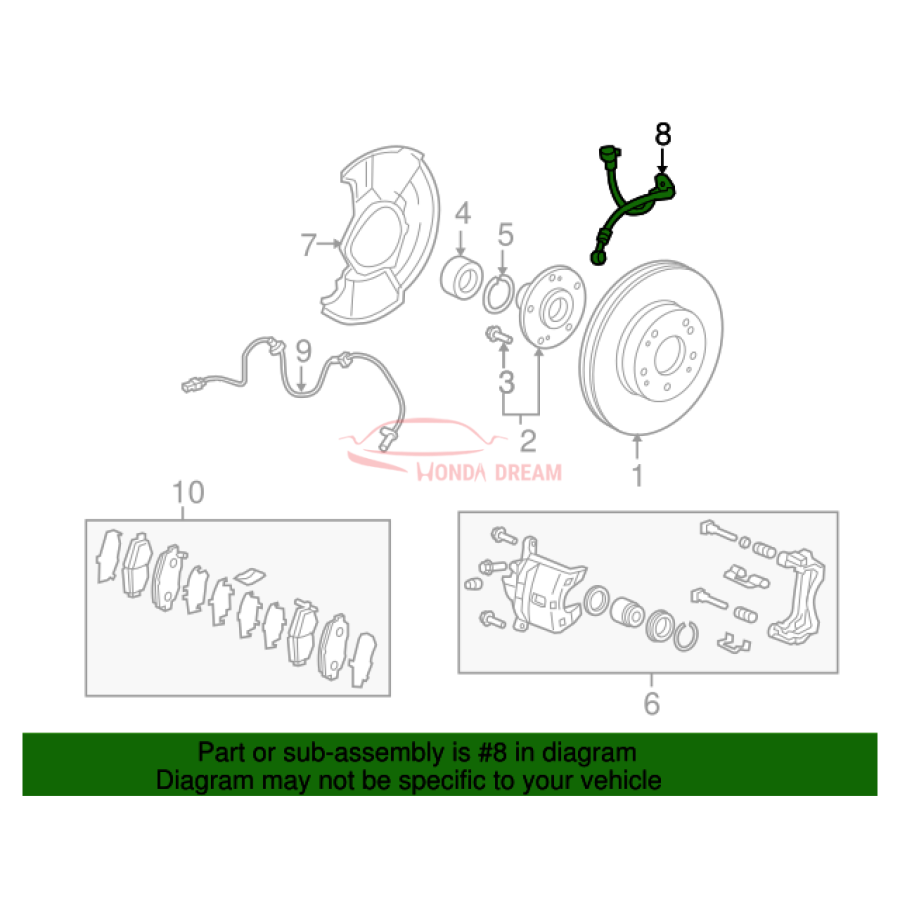 Hose Set, Front Brake Left (01465-SNA-A01) - 2