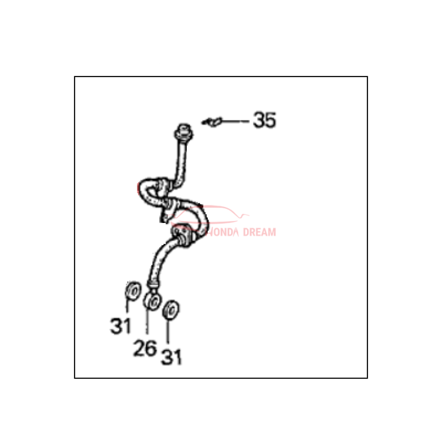 Hose Set, Front Brake Left (01465-SR3-N02) - 2