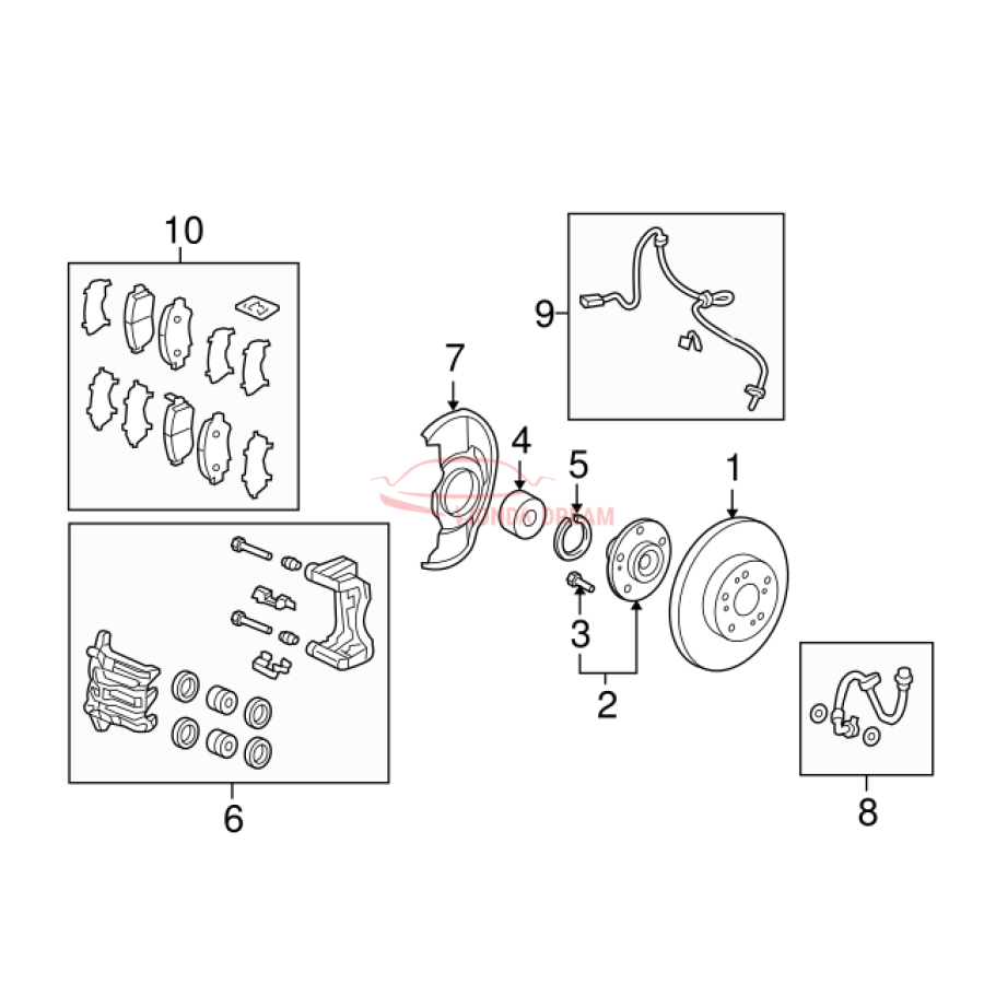 Hose Set, Front Brake Left (01465-SWA-020) - 3