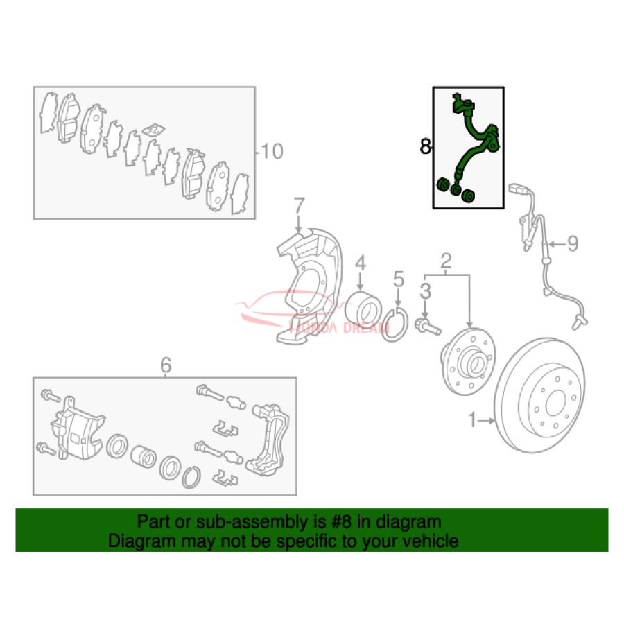 Hose Set, Front Brake Left (01465-SZT-G01) - 2