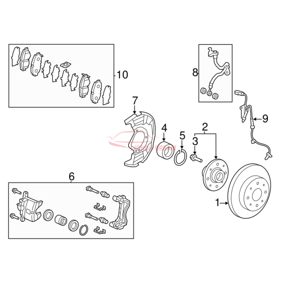 Hose Set, Front Brake Left (01465-SZT-G01) - 3