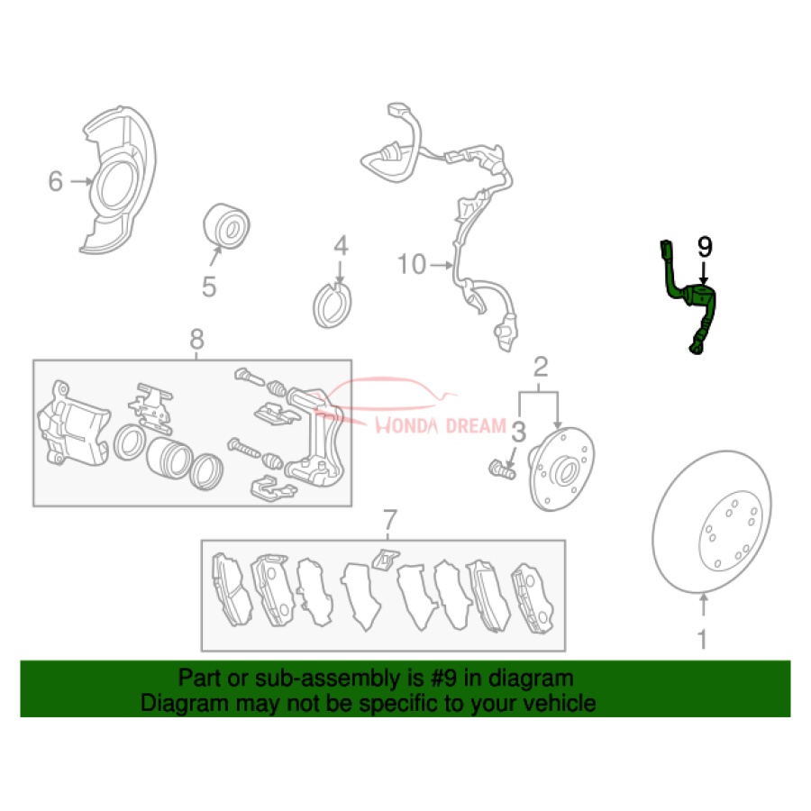 Hose Set, Front Brake Left (01465-TA0-A01) - 2