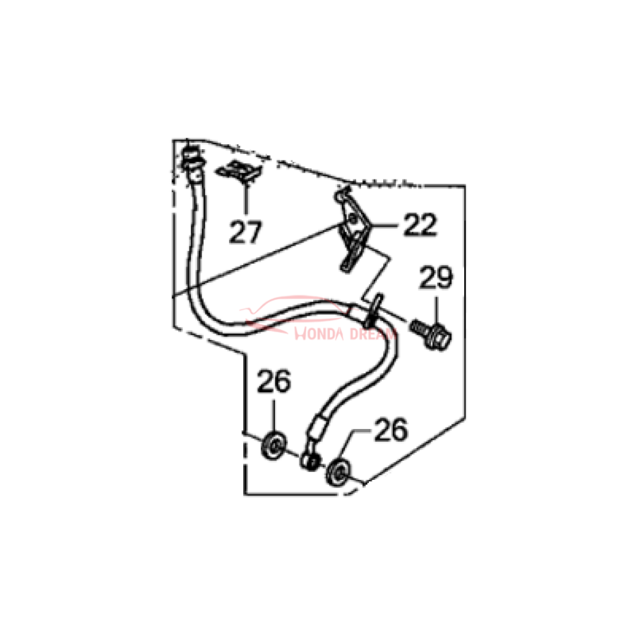 Hose Set, Front Brake Left (01465-TP6-A01) - 2