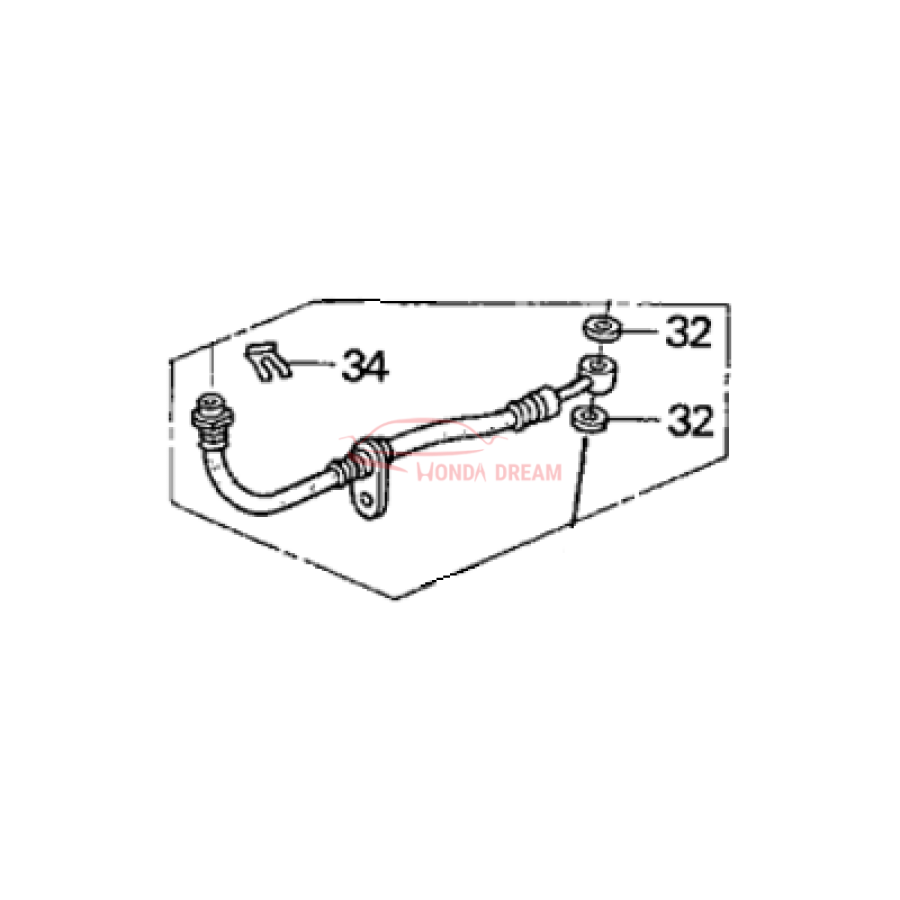 Hose Set, Rear Brake Right (01466-S5A-J03) - 1