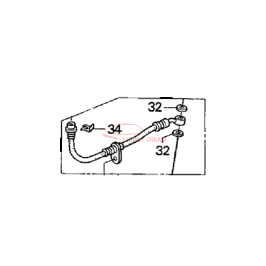 Hose Set, Rear Brake Left (01468-S5A-J03) - 1