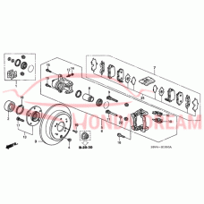 Rear caliper repair kit (01473-S3V-A00) - 5