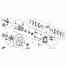 Rear caliper repair kit (01473-S3V-A00)