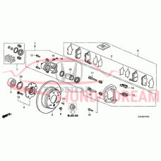 Rear caliper repair kit (01473-SHJ-A01) - 3