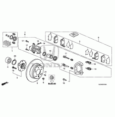 Rear caliper repair kit (01473-SHJ-A01)