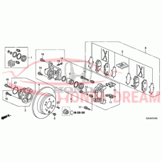 Rear caliper repair kit (01473-SZA-A01) - 3