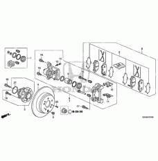 Rear caliper repair kit (01473-SZA-A01)