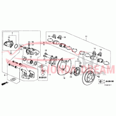 Rear caliper repair kit (01473-T7A-J00) - 3