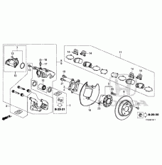 Rear caliper repair kit (01473-T7A-J00)