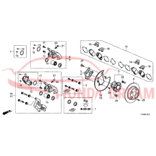 Rear caliper repair kit (01473-T7A-P00) - 4