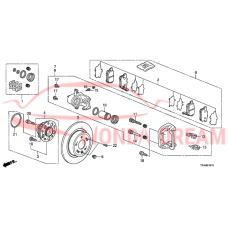 Rear caliper repair kit (01473-TK4-A00) - 3