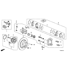 Rear caliper repair kit (01473-TK4-A00)