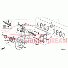 Rear caliper repair kit (01473-TK8-A00) - 3