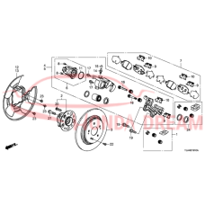 Rear caliper repair kit (01473-TLA-A50) - 3