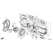 Rear caliper repair kit (01473-TY2-A01)