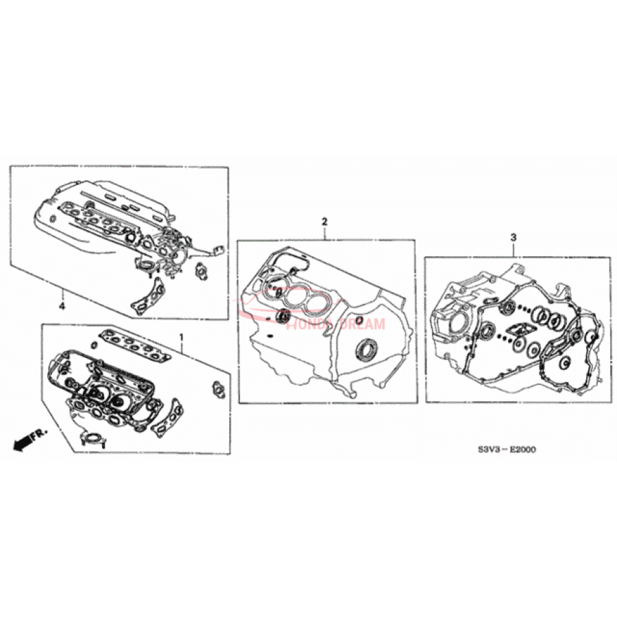 Gasket Kit, Front Cylinder Head (06110-PGK-A13) - 1