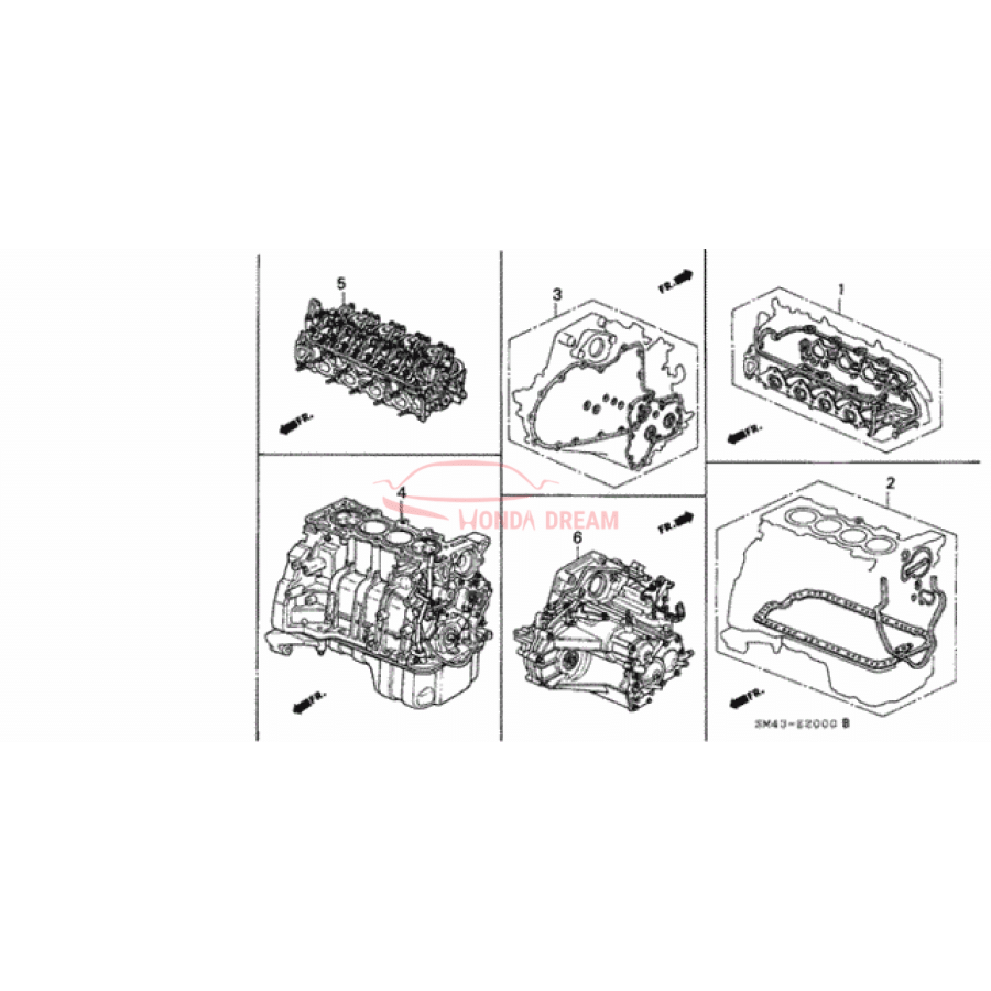 Gasket Kit, Cylinder Head (06110-PT3-A03) - 1