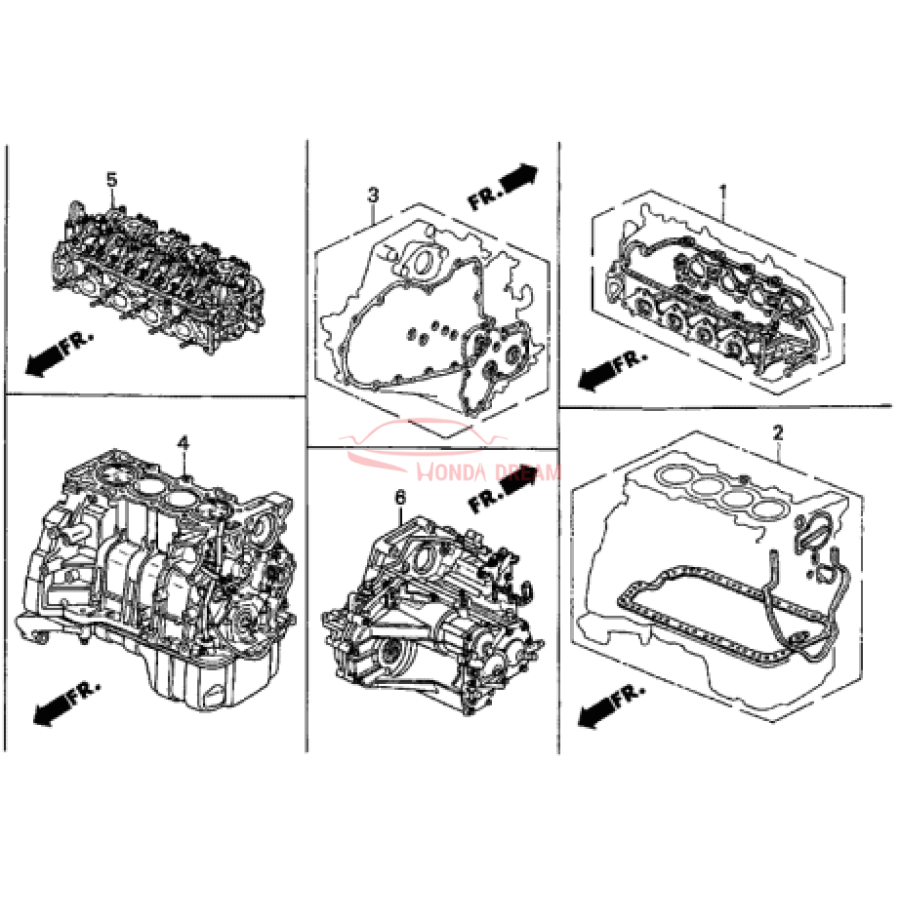 Gasket Kit, Cylinder Block (06111-PAA-A02) - 2