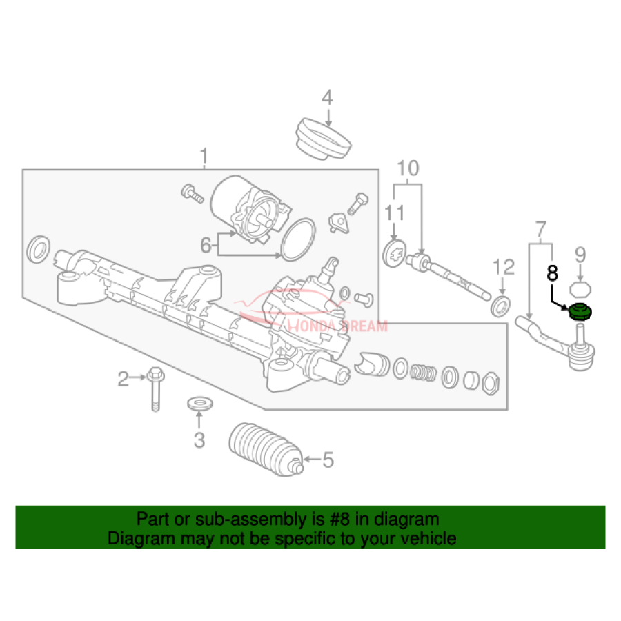 Boot, Tie Rod End (06535-T4N-305) - 2