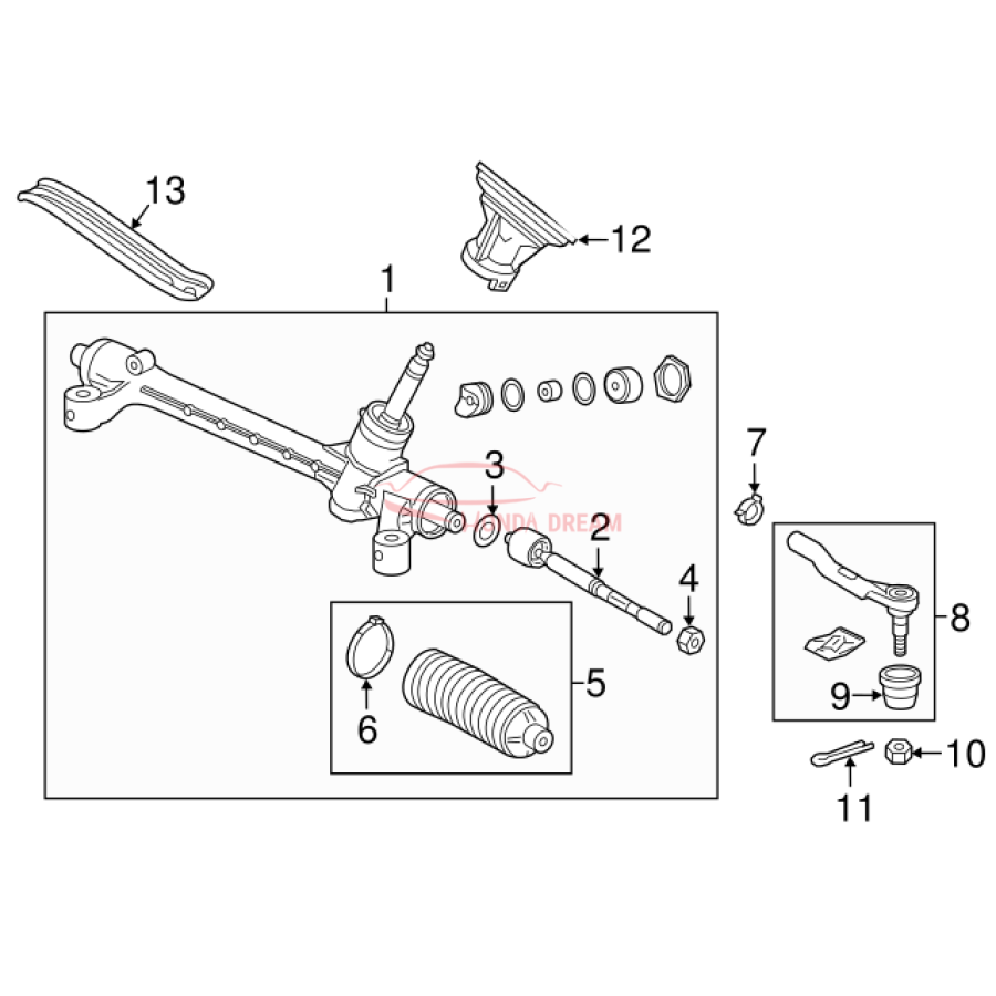 Boot, Tie Rod End (06535-T5A-305) - 3