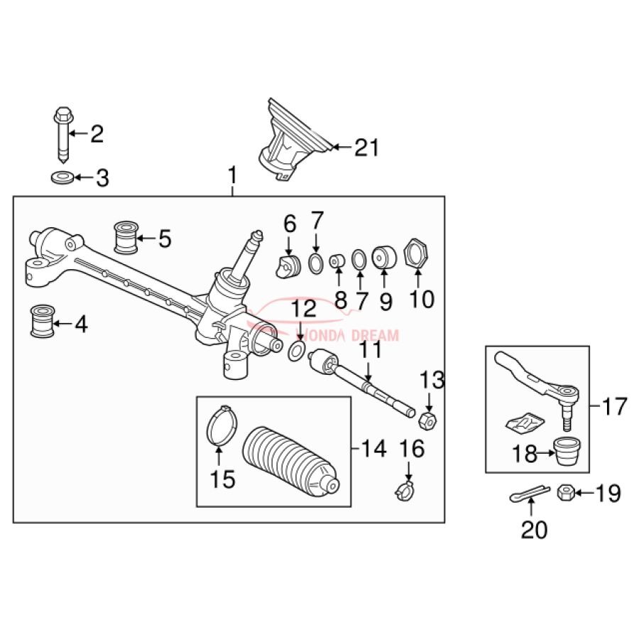 Boot, Tie Rod End (06535-T7A-305) - 3