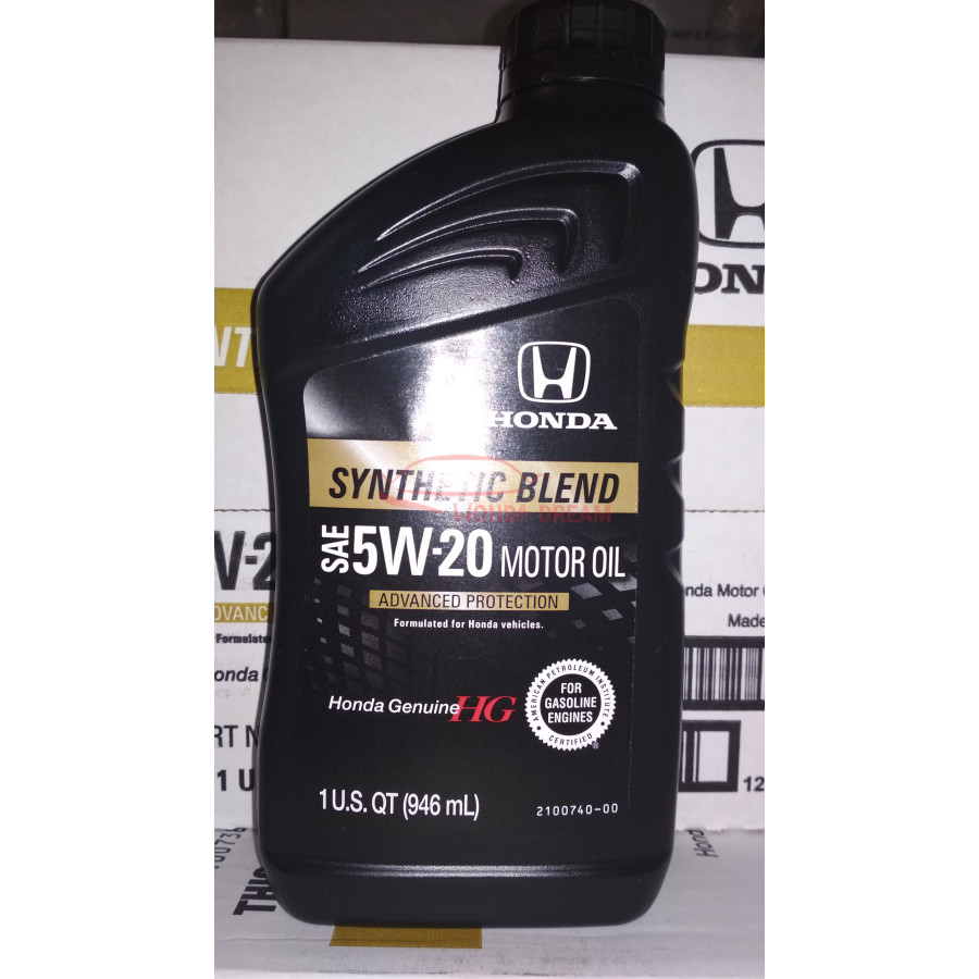 Олива моторна Honda 5W-20 Synthetic Blend SP GF-6 0,946л (08798-9132) - 1