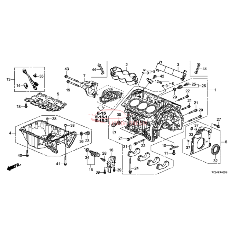 Engine Oil Pan (11200-5J6-A11) - 1